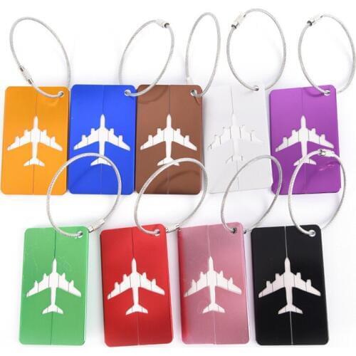 Luggage&bags Accessories Airplane Cute Novelty Funky Travel Luggage Label Straps Suitcase Aluminium Alloy Luggage Tags LT17