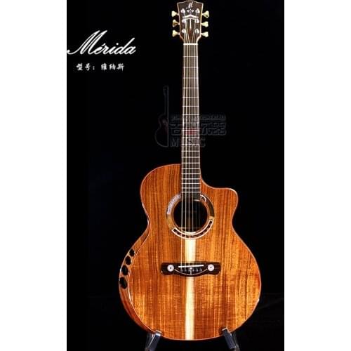 Merida Venus 41 inch KOA acoustic guitar, high quality cutaway koa acoustic guitar，guitarra