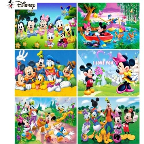Disney 5D Diamond "Cartoon Mickey Mouse" Diamond Embroidery Full Round/ Square Diy Diamond Painting Cross Stitch Home Decor