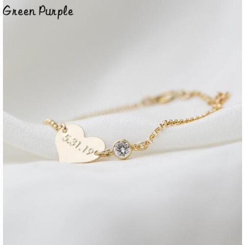 Heart Shape Bracelet Handmade Name Jewelry Charm Letter Bracelet Vintage Boho Gold Wrap Bracelet Bangles