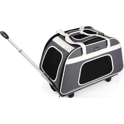 Pet Trolley Trolley Case Small and Medium Dogs Four Wheels Breathable Outdoor Bag Silent Cats and Dogs Portable Cat Carrier