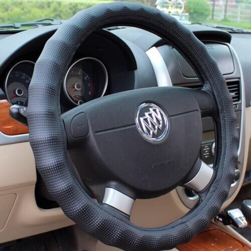 Car Steering Wheel Cover 37-38cm Universal High Quality Pu Leather Steering Wheel Cover Car Accessories RU3 X40