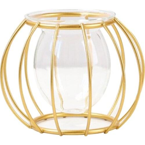 Flower Storage Hydroponic Container Metal Plant Holder Gold NEW Black Multifunction Retro Party Furniture Decoration