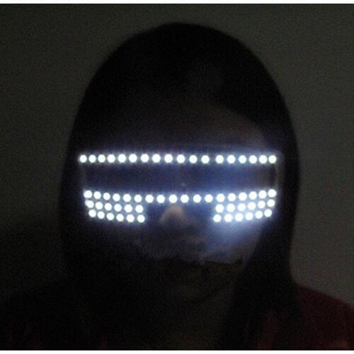 Party Dj Disco Supplies Colorful Men LED Light Glow Luminous Flashing Christmas Halloween Glasses For Stage Show