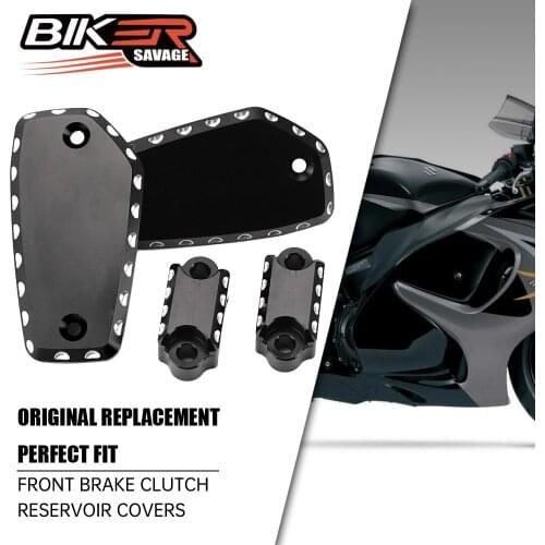 For SUZUKI HAYABUSA 1997-2022 Front Brake Clutch Reservoir Clamp Cover Motorcycle Master Cylinder Fluid Oil Tank Cap Aluminum