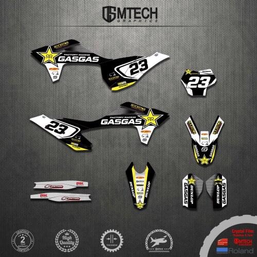 DSMTECH DSMTECH Customized Team Graphics Backgrounds Decals Custom Stickers For GASGAS 2021 2022 2023 EC MC