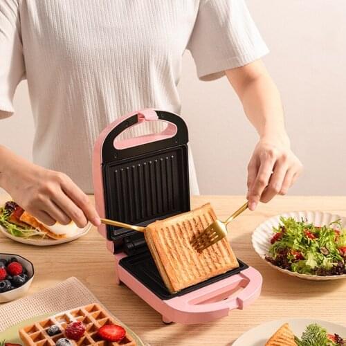 220V Electric Sandwich Maker Breakfast Machine Sandwichera Toaster EU/ UK Power Cable