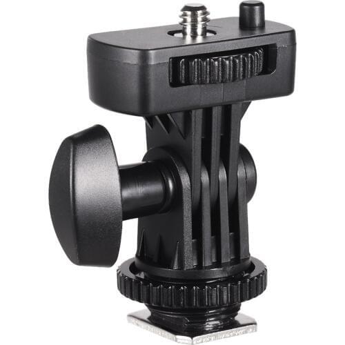 Photography Flexible Cold Shoe Mount Adapter w/ 1/4 Inch Screw for Viltrox DC-90 DC-70 DC-50 Monitor L132T L116T LED Video Light