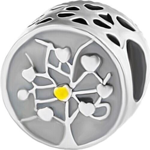 HPXmas Wholesale 5pcs/lot Life Tree Original Beads Fit Bracelet Jewelry ​European Beads Diy Bracelet Making Heart Beads Fits