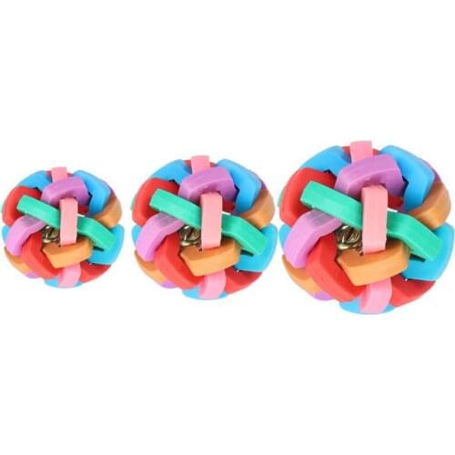 Dog Puppy Toy Colorful Soft Squeak Dog Plaything with Inside Bell Pet Interactive Toys Pet Pig Ball with Bell