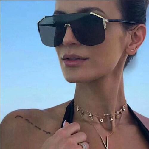 JackJad Fashion Cool Square Shield Style Gradient Sunglasses Women Brand Designer Semi-Rimless Sun Glasses Oculos De Sol 22071