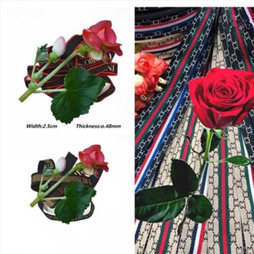 1m Ribbons Garment Accessorie Letter Pattern Clothing Bags Trousers side Ribbons Accessorie DIY