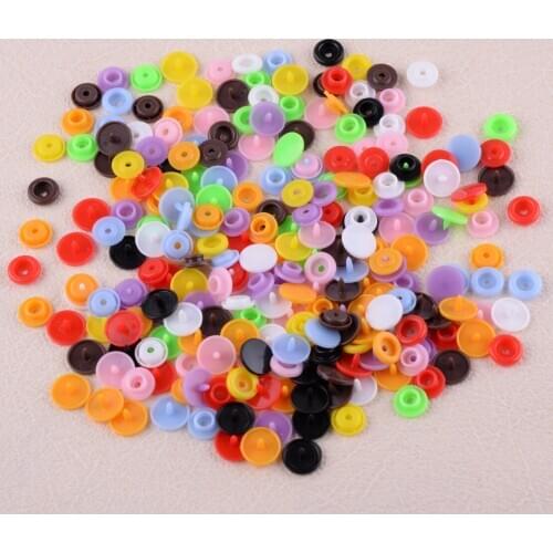 LETAOSK New 100 Sets Mixed ColorsT5 Starter Pack Snap Plastic Resin Button Garment Accessories for Cloth Diapers Crafts Curtains