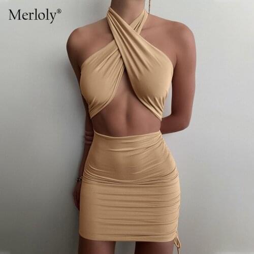 Merloly Solid Summer Dresses