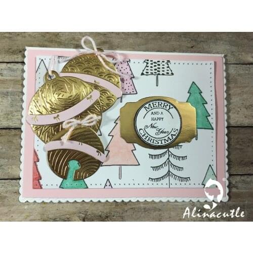 METAL CUTTING DIES cut 4pc christmas jingle bell tag bow ring Scrapbook paper craft card album emboss knife punch stencil cutter
