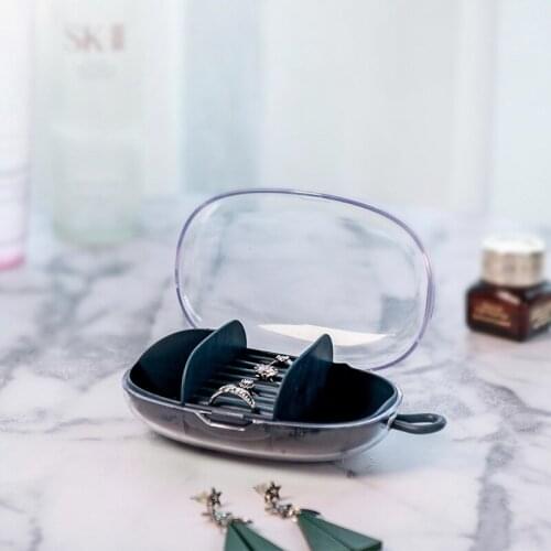 Multifunctional Portable Travel Jewelry Box With Lid Earrings Rings Storage Box Necklace Holder Small Jewelry Case Organizer