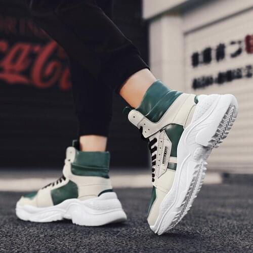 Mens Sports Shoes Fashion Men Casual Shoes Sneakers Zapatos Casuales Para Hombre De Cuero Leisure Mens High Top