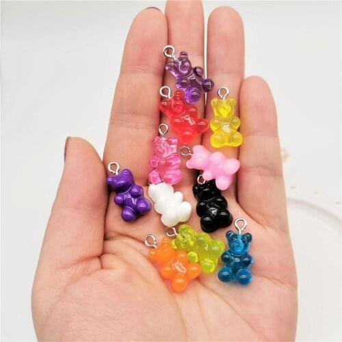 New 10Pcs Simulated Bear Candy Polymer Slime Box Toy For Children Charms Modeling Clay DIY Kit Accessories Kids Plasticine Gift