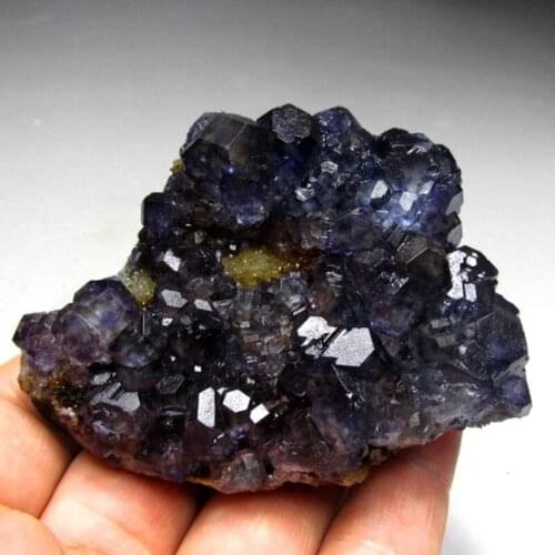 216g New Find!!! Vivid Blue Fluorite Cluster on Matrix - crystals and stones healing Mineral specimen Home Decor feng shui