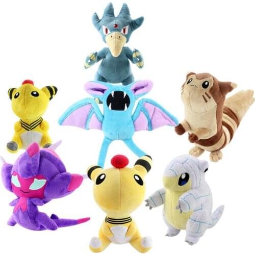 New Pokemon 15-30cm Sandshrew Bibarel Poipole Golduck Ampharos Anime Plush Toys Dolls Child Birthday Gift