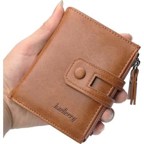 New Men Wallets High Quality Zipper Short Desigh Card Holder multi-function Male Purse Vintage Coin Holder Men Wallets