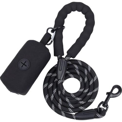 New dog traction rope Reflective nylon round rope explosion-proof Okinawa dog rope picking bag