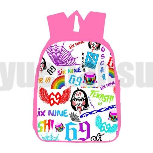 12/16 Inch Pink Bags 3D Print Cute Anime 6ix9ine Backpack Children Cartoon Tekashi 69 Bag Album GOOBA Teenagers Back To School