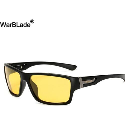 WarBLade Night Vision Sunglasses Men Brand Designer Fashion HD Polarized Night Driving Enhanced Light At Rainy Cloudy Fog Day