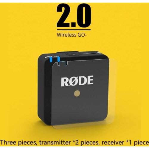 3 slices Full Cover Glass on the For rode wireless go II microphone Tempered Glass Screen Protector Film