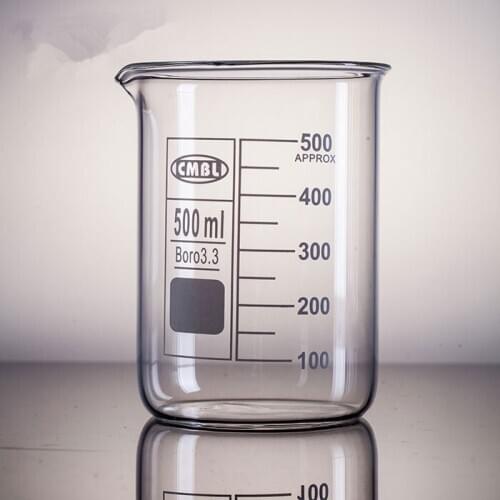 500ml Glass Beaker 3.3 Borosilicate Glass Lab Glassware Low Form Clear And Thick Welcome To Compare Other Sellers