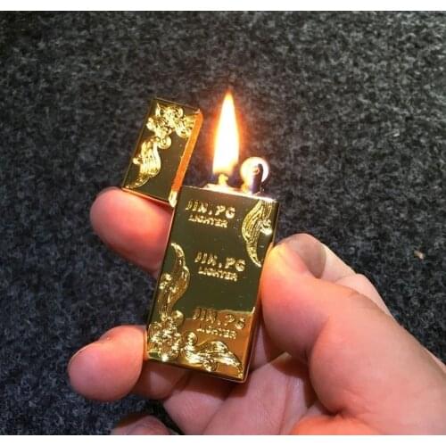 Metal rich light kerosene lighter Creative personality open flame grinding wheel lighter gift
