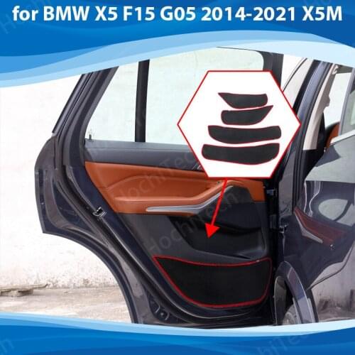 Side edge cover Door Inside Guard Protection Carpet Car Door Anti Kick Pad Sticker for BMW X5 F15 G05 2014-2021 X5M Accessories