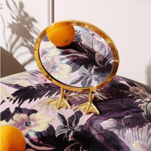 Makeup Mirror Brass Duck Foot Lovely Creative Personality Household Decoration Mirrors Ornaments Nordic Style зеркало Espejos