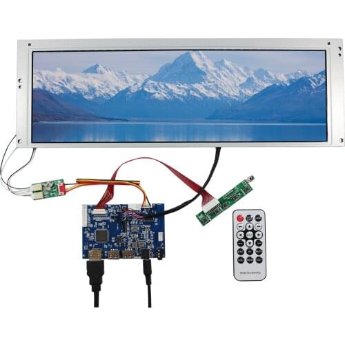 LCD Screen 14.9 inch 1280X390 LCD Display with HD MI USB Controller Board Fit for Arcade Machines / Car Monitor etc