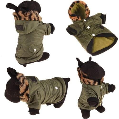 Winter Warm Pet Cats Dogs Down Jacket Hoodie Medium and Small Dog Clothes Thicken Chihuahua Hooded For Pet Dogs Warm Clothes