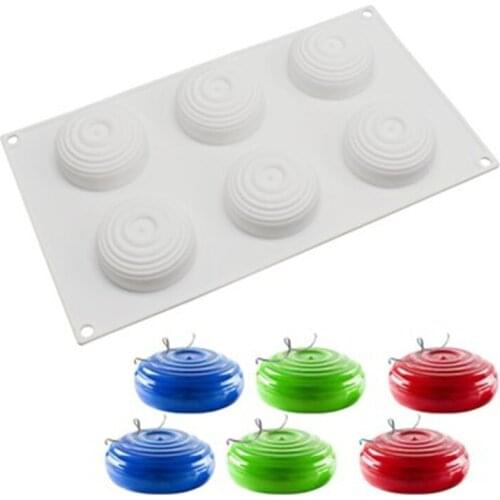 2pcs/set Round Spiral Pan Silicone Spiral Cake Mold Fondant Chocolate Dessert Baking Molds Soap Making Mould Resin Clay Mold