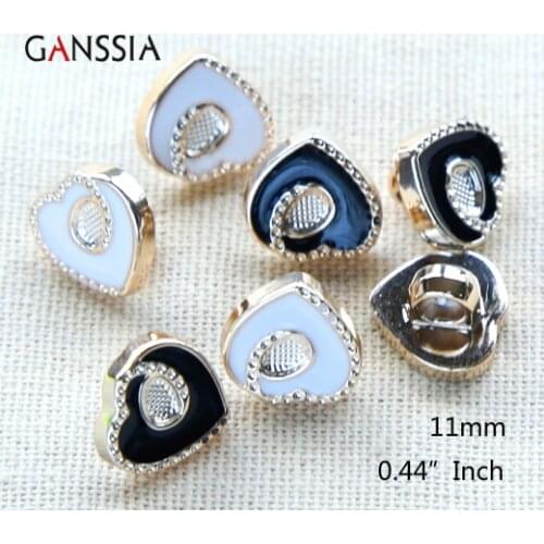 20pcs/lot Size:11mm Button Sweet Heart Rhinestone Buttons Accessories Resin Shirt Button Decoration(SS-2403)