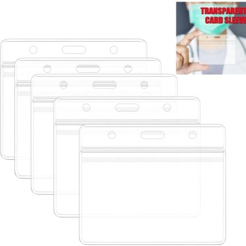 3/5Pcs Waterproof Transparent PVC Card Case Plastic Protective Cover for Office Worker License Protect Car ID Bank Card Holder