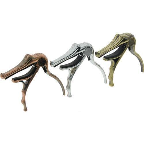 3pcs Alice Guitar Capo with Crocodile Shape Guitar Quick Release Trigger Key Clamp 3 Colours
