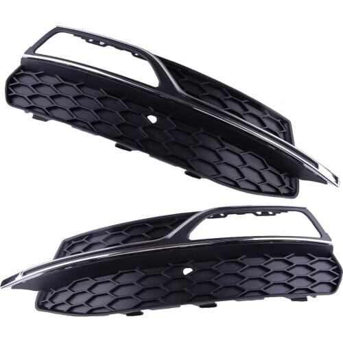 8V3807681 8V3807682G 1 Pair Bumper Lower Fog Light Lamp Grill Grille Cover Fit for Audi A3 S3 S-Line 2013 2014-2016 8V3807682