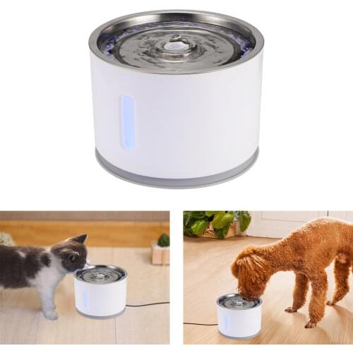 2.4L Automatic Cat Water Fountain LED Electric Mute Water Feeder USB Dog Pet Drinker Bowl Pet Drinking Dispenser For Cat Dog