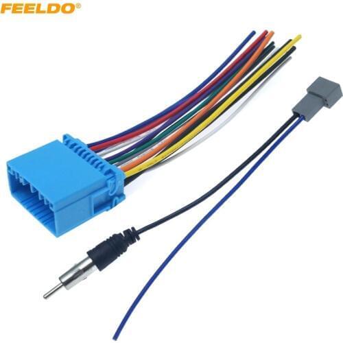 FEELDO 1Set Car Audio Stereo Head Unit Harness With Radio Antenna Adapter Cable For Honda/Acura/Mazda/Suzuki #AM1577