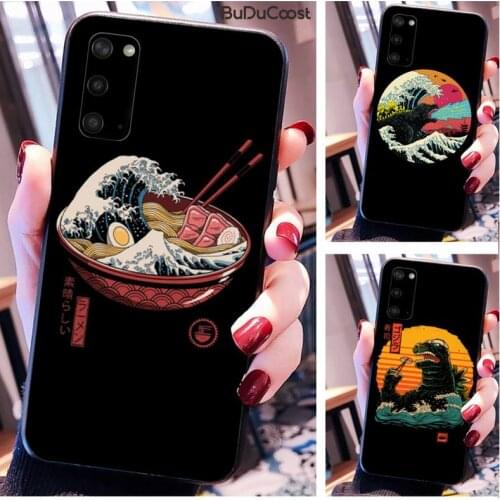 Hrmes Great Ramen Wave Japan Phone Case for Samsung Galaxy S10 Plus S10E S6 S7 edge S8 S9 Plus S10lite S20 Plus S20 Ultra