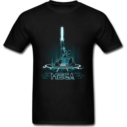 100% Cotton Mega Black T-shirt Men Top Tee-shirt Fabulous Cool Robot Short Sleeve Gamer Team Evolution Shirts