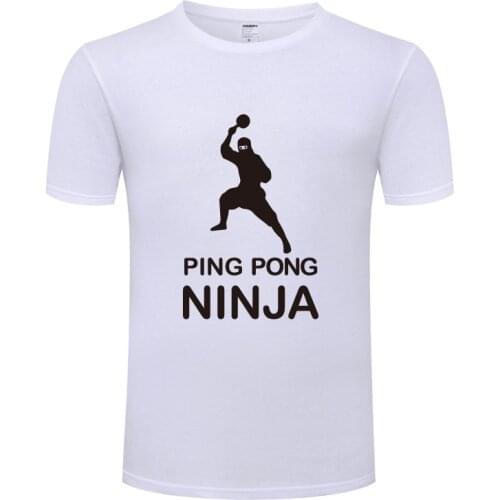 Funny Ping Pong Gift Ninja Player Table Tennis Cotton T Shirt Novelty Men O-Neck Summer Short Sleeve Tshirts Tops Tees