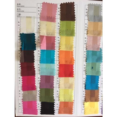 Howmay pure silk fabric habotai 8m/m 114cm 45" color chart habutai fabric for decor clothes lining fabric