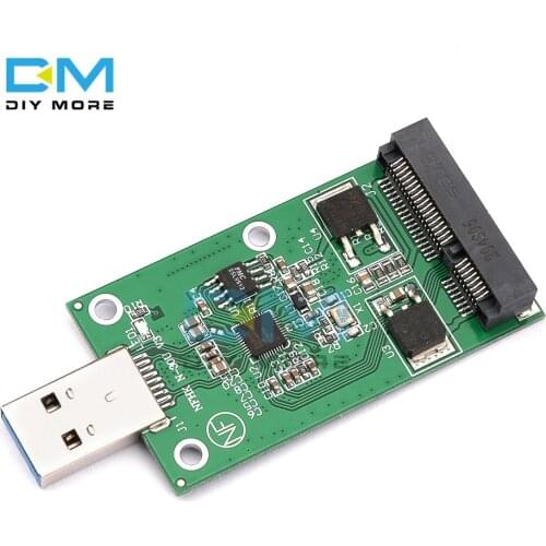 Data Transmission Link Adapter USB3.0 to mSATA Adapter Card Plug and Play USB 3.0 interface