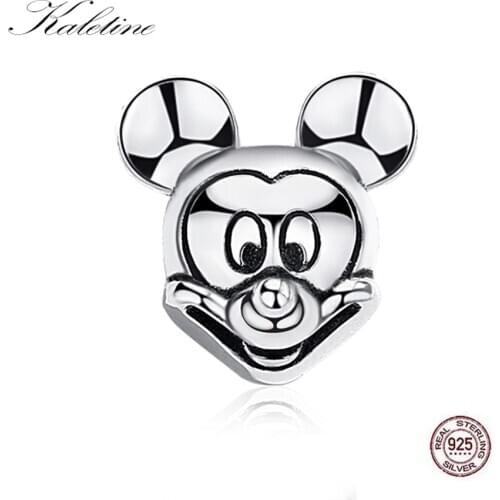 KALETINE 925 Sterling Silver Mouse Charms Fit Original Bracelet Gifts for Women Beads for Jewelry Making Gift for Girl