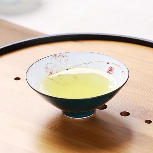 Jingdezhen tea cup ceramic glaze hand-painted mug Kung Fu cups and mugs