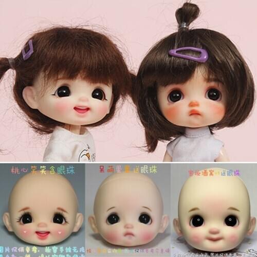 STO DOLL OB11 babyl head doll egg egg smile small dimple 1/8bjd makeup doll head OB11 1/12 BJD joint doll body Doll accessories